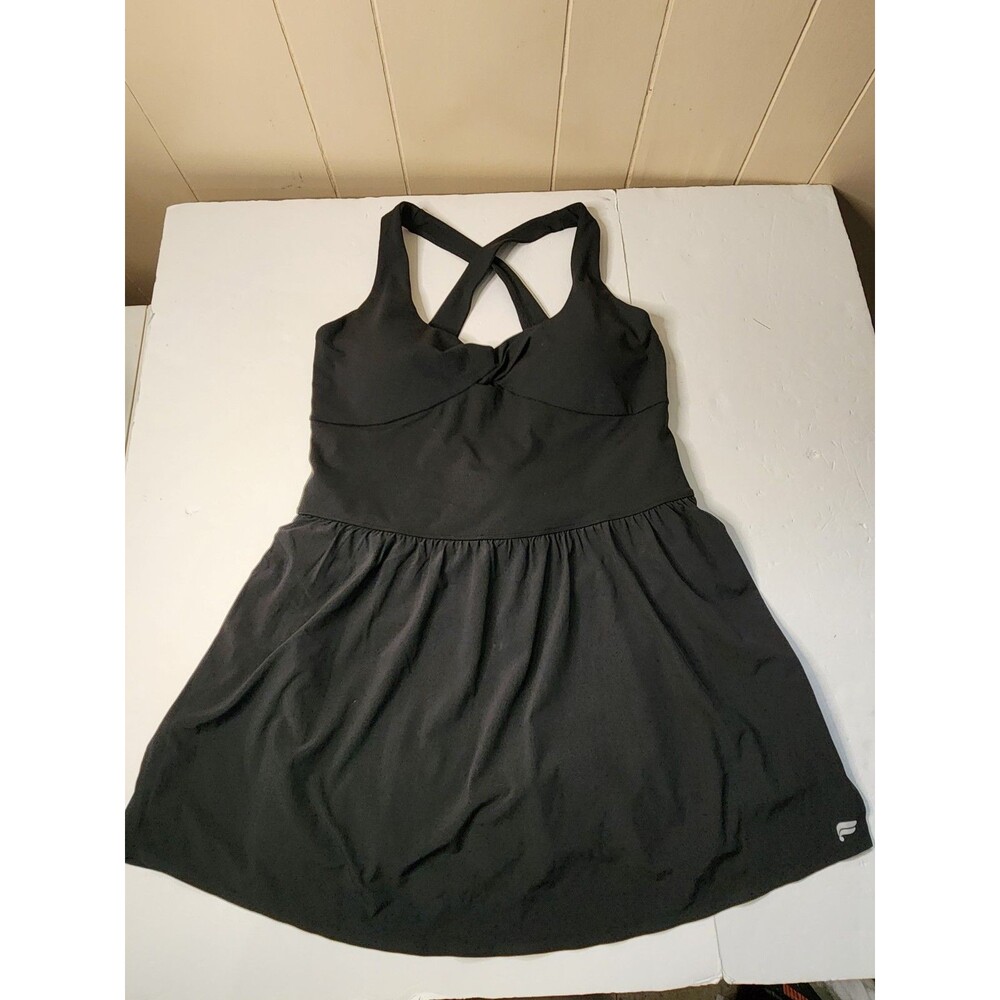 Fabletics Daydreamer Classic Mini Dress Womens 2X Black Built-in Shorts Tennis